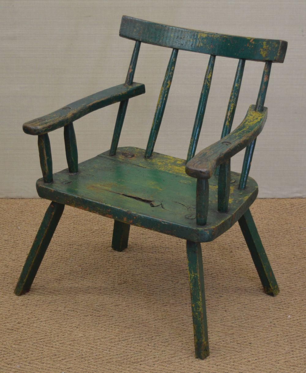 19TH-CENTURY ASH AND ELM IRISH FAMINE CHAIR