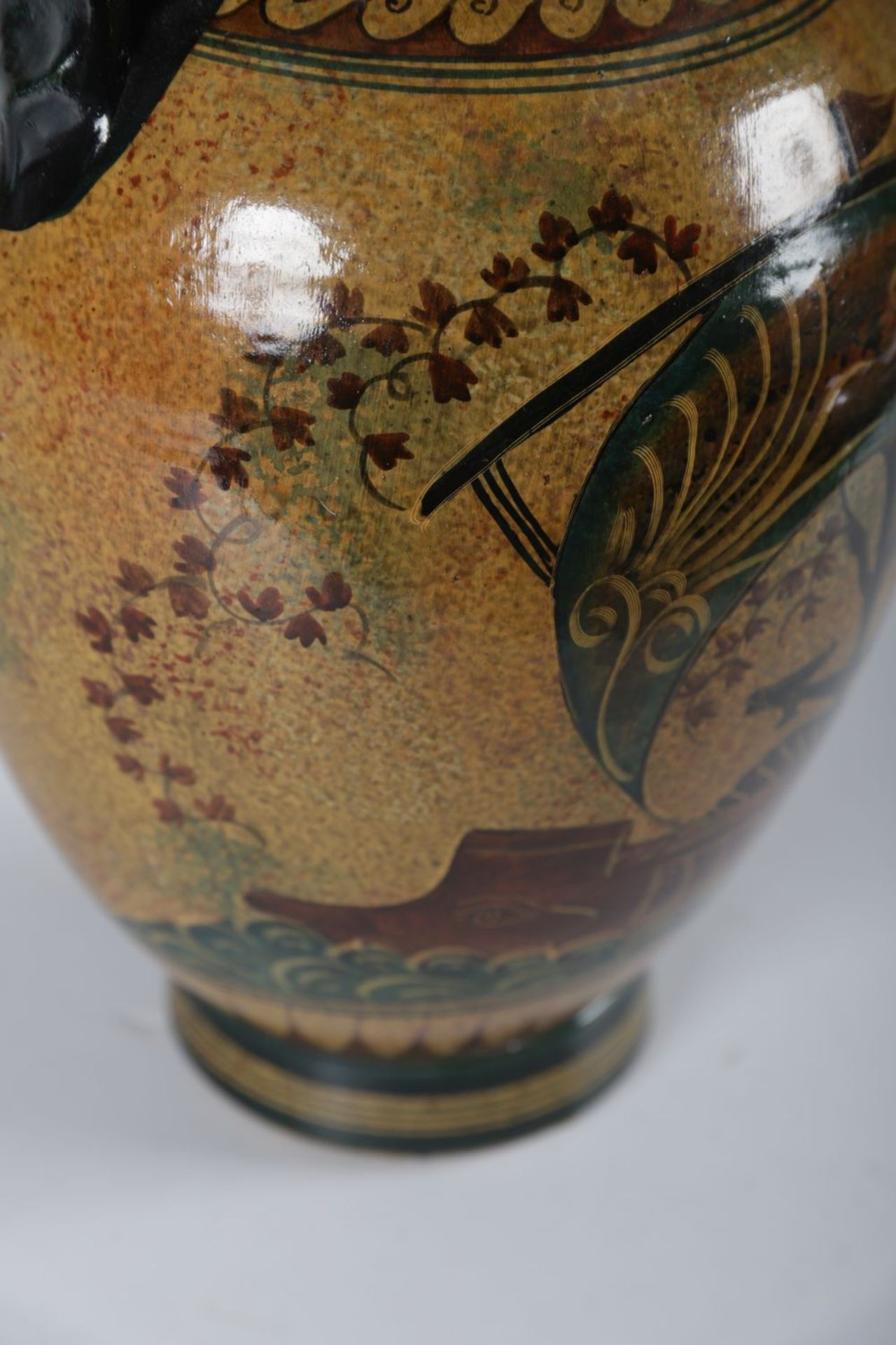 CERAMIC HAND-PAINTED VASE - Image 3 of 3