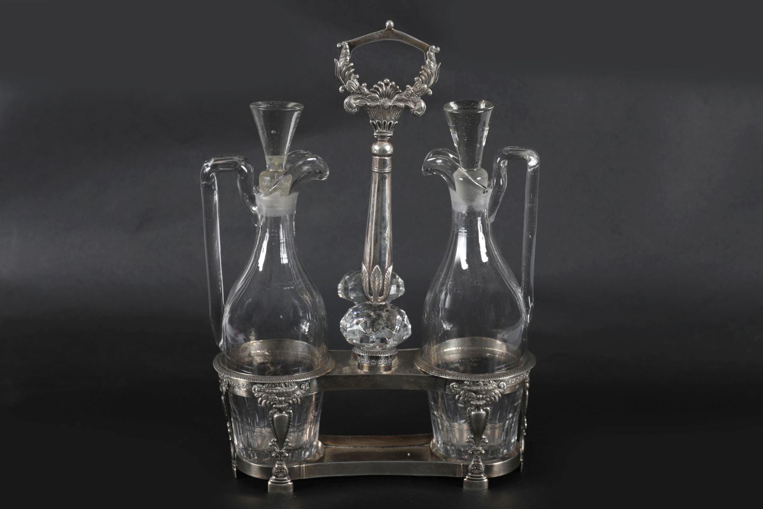 NAPOLEON III SILVER DECANTER STAND