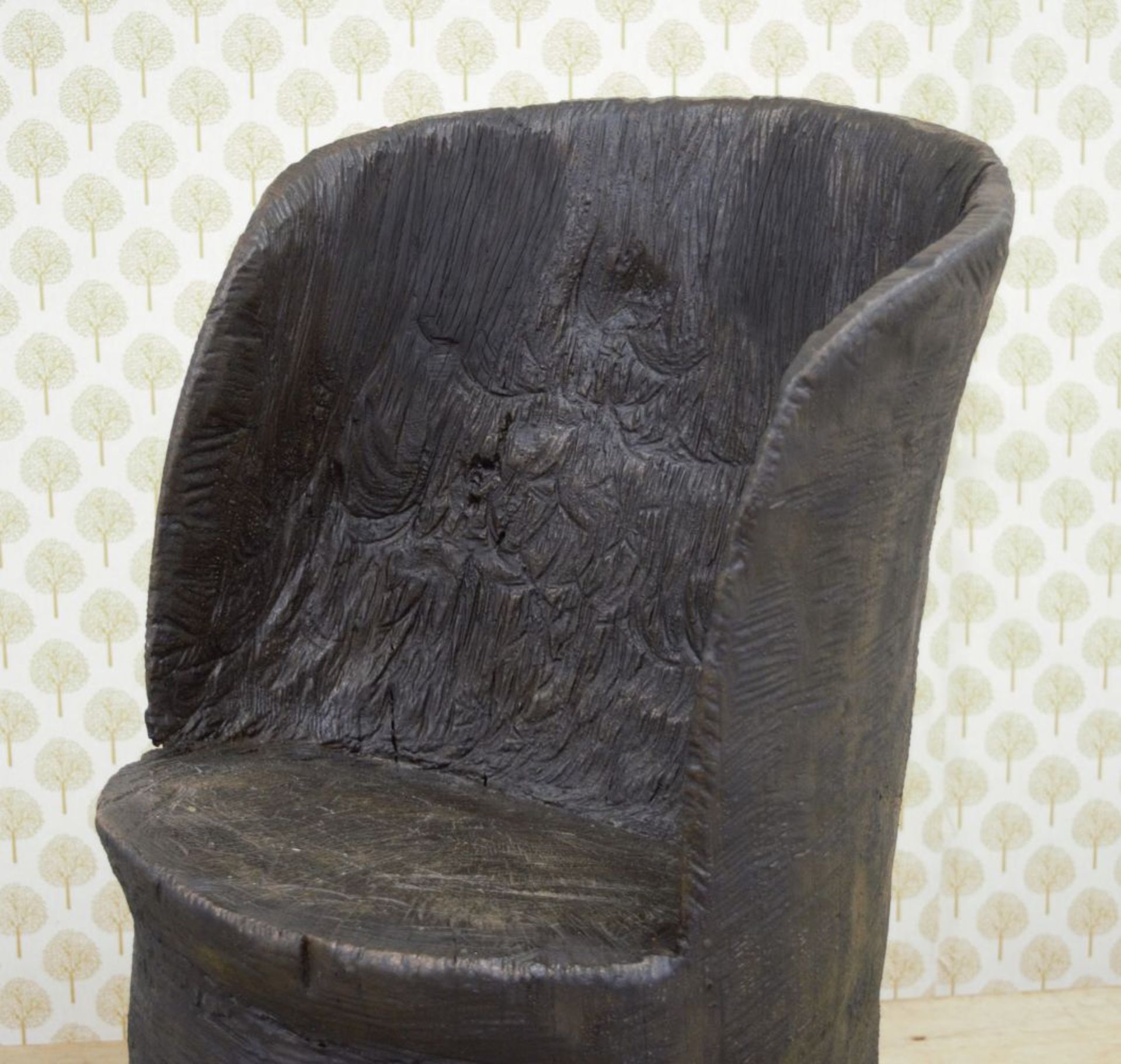 EARLY 18TH-CENTURY DUGOUT CHAIR - Image 3 of 4