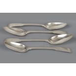 4 DUBLIN SILVER SERVING SPOONS