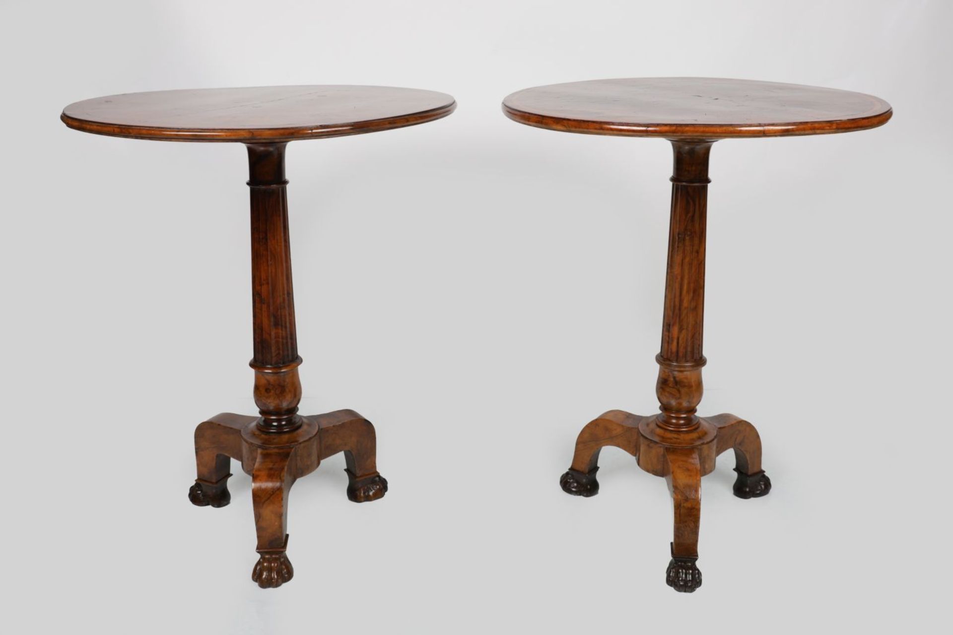 MATCHED PR 19TH-CENTURY WALNUT & INLAID TABLES - Image 2 of 3