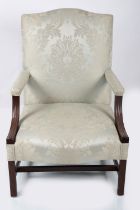 GEORGE III MAHOGANY GAINSBOROUGH CHAIR