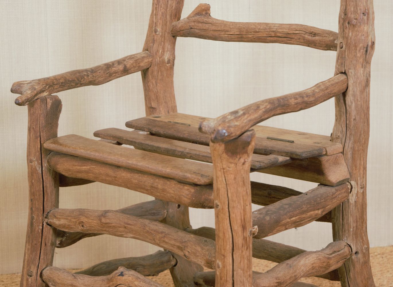 EARLY 19TH-CENTURY DRIFTWOOD KITCHEN CHAIR - Image 2 of 5