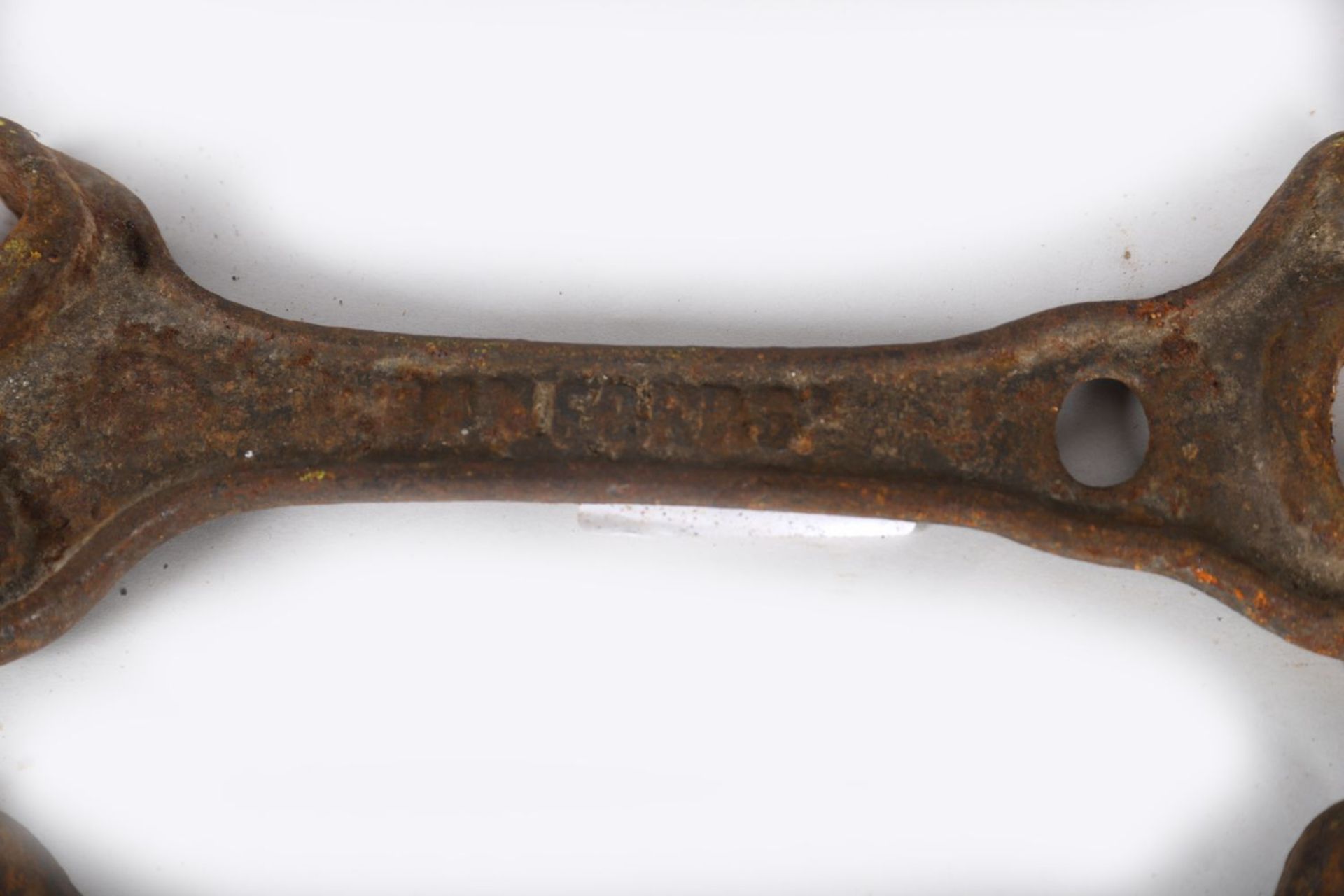 3 EARLY CAST IRON WRENCHES - Image 3 of 4