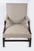 GEORGE III MAHOGANY GAINSBOROUGH CHAIR