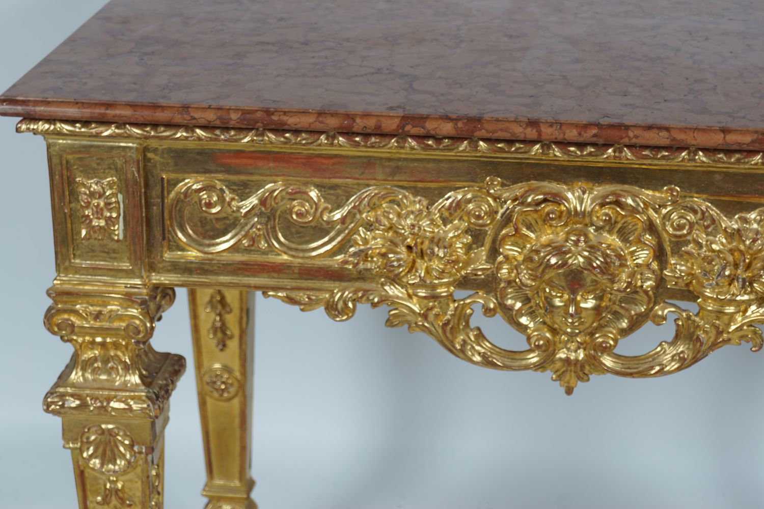 19TH-CENTURY CARVED GILTWOOD CONSOLE TABLE - Image 2 of 3