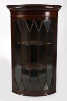 EDWARDIAN MAHOGANY HANGING CORNER CABINET