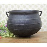 LARGE CAST IRON FAMINE POT