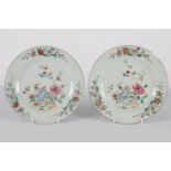 PAIR 18TH-CENTURY CHINESE FAMILLE ROSE PLATES