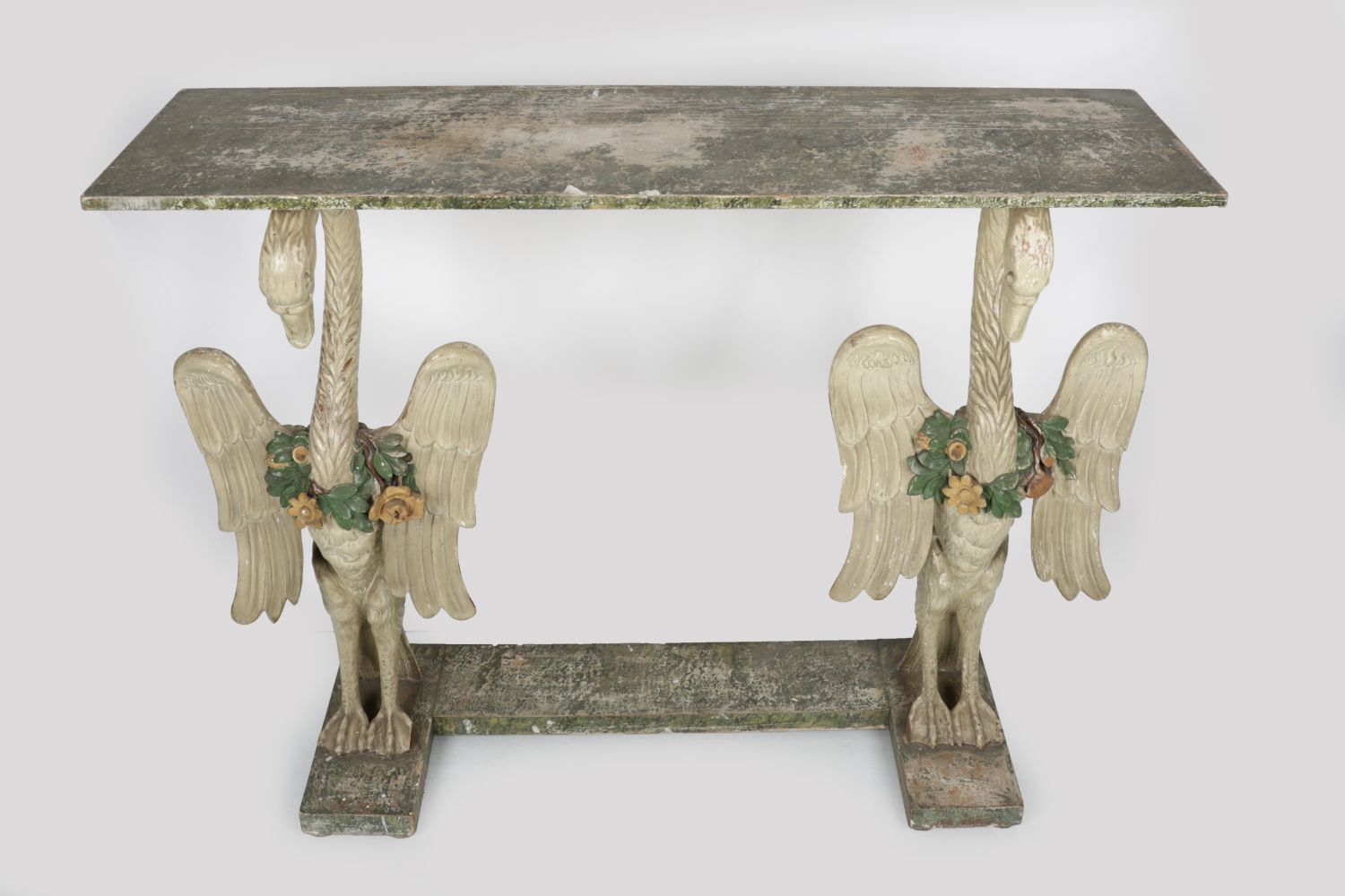 19TH-CENTURY PAINTED FIGURAL CONSOLE TABLE - Image 4 of 4