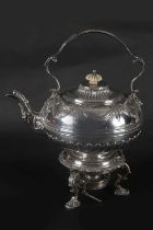 IRISH NEO-CLASSICAL SILVER SPIRIT KETTLE