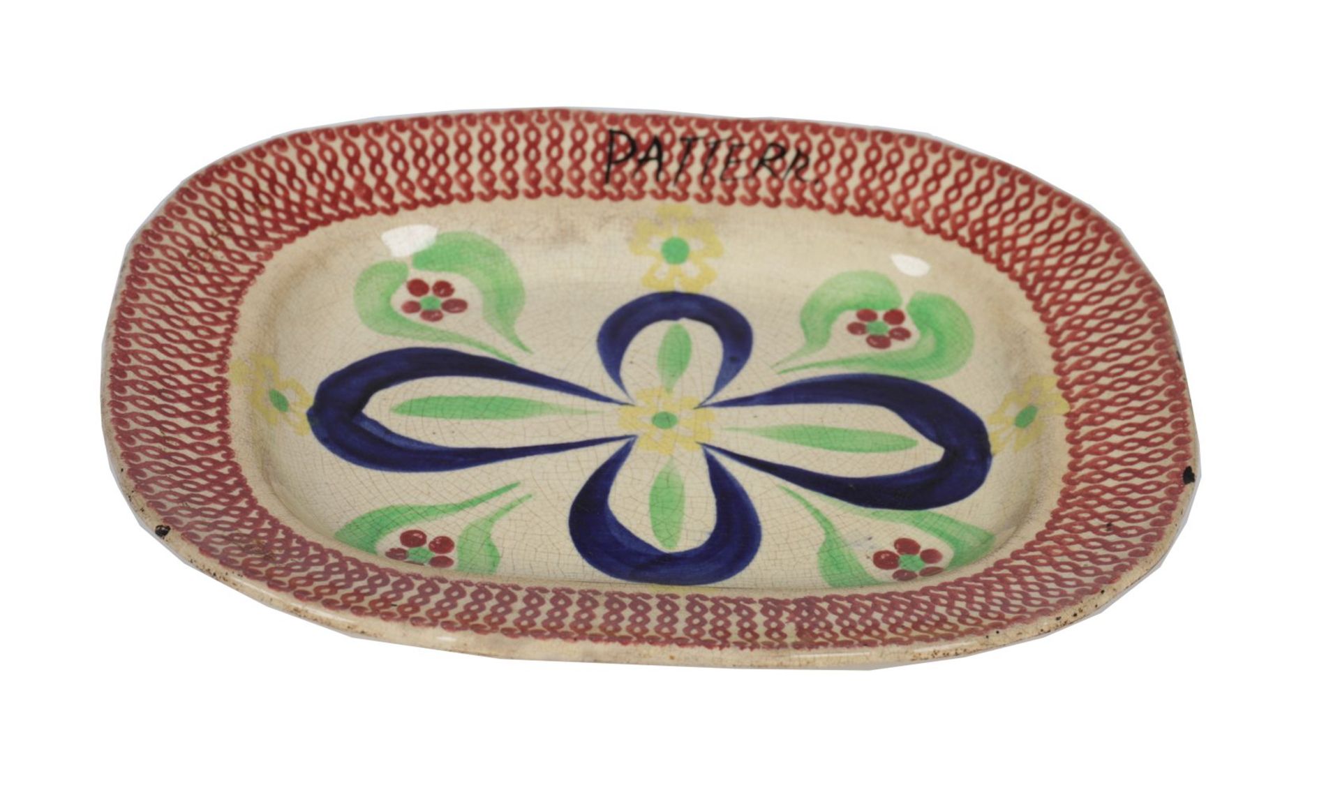 LARGE POLYCHROME PLATTER