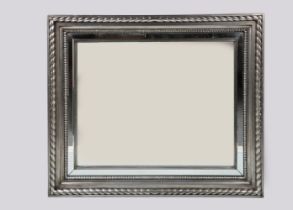 LARGE SILVER GILT FRAMED MIRROR