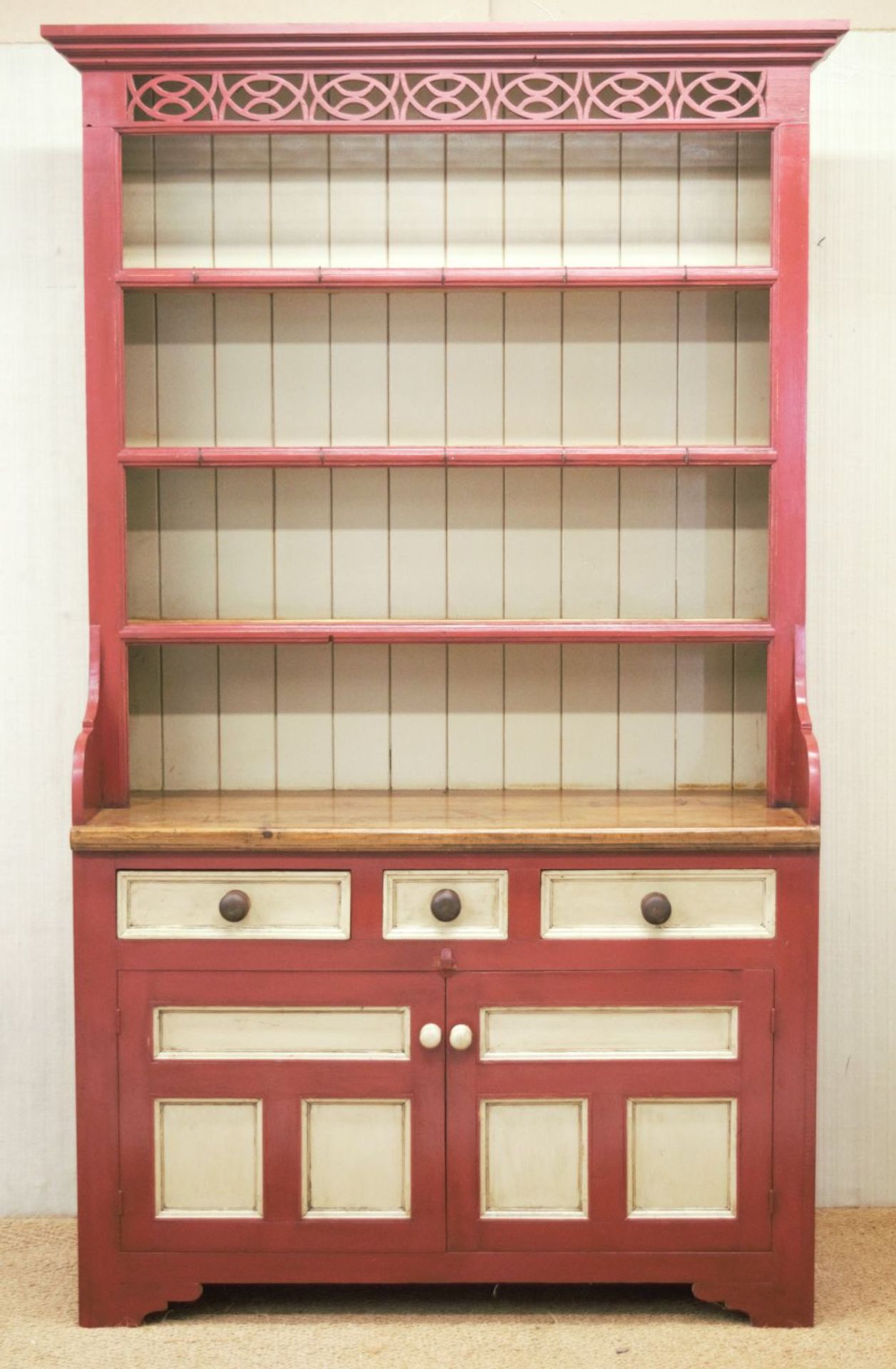 PAINTED PINE KITCHEN DRESSER - Image 4 of 4