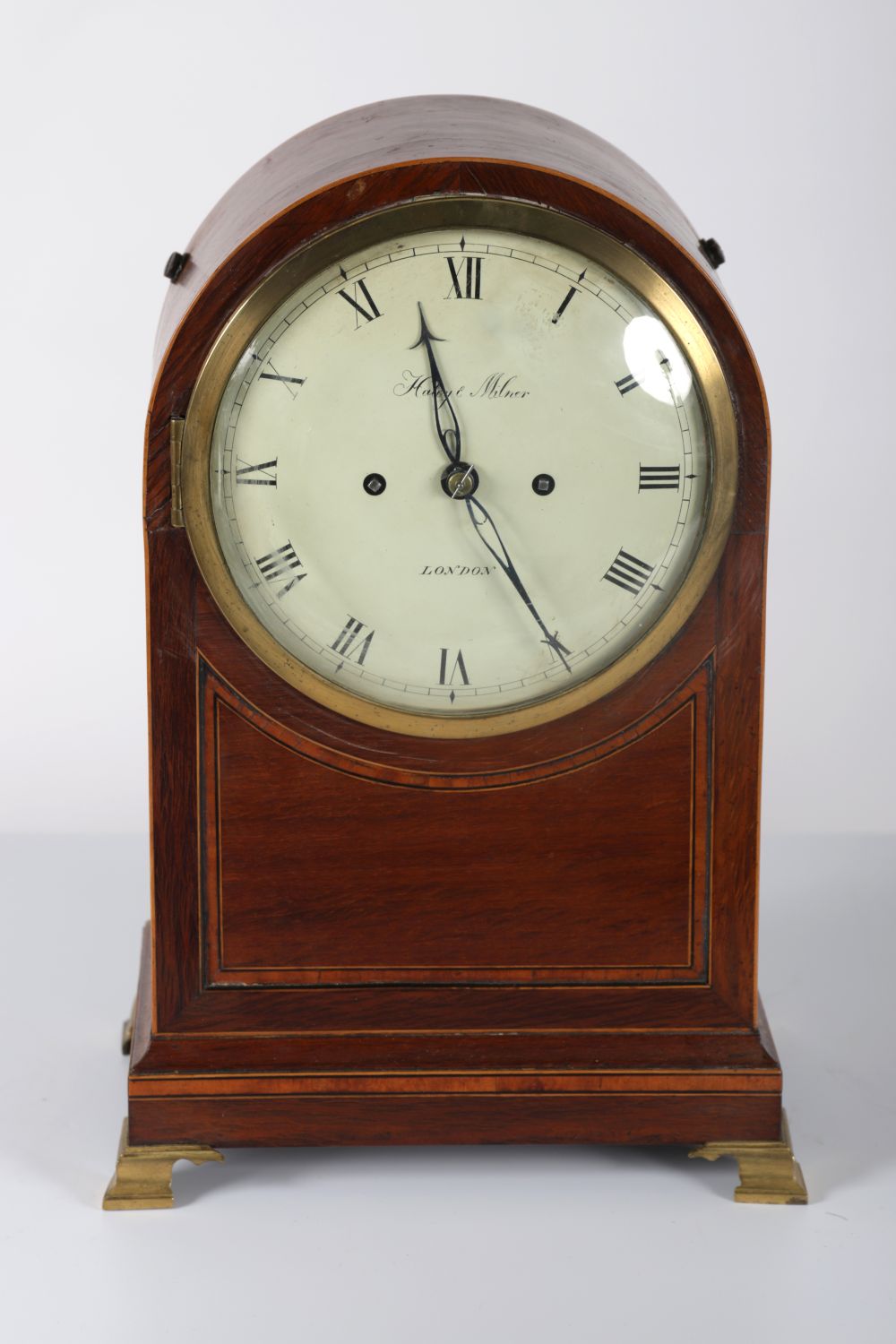 REGENCY ROSEWOOD & INLAID CASED BRACKET CLOCK