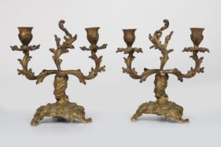 PAIR 19TH-CENTURY ORMOLU CANDELABRAS