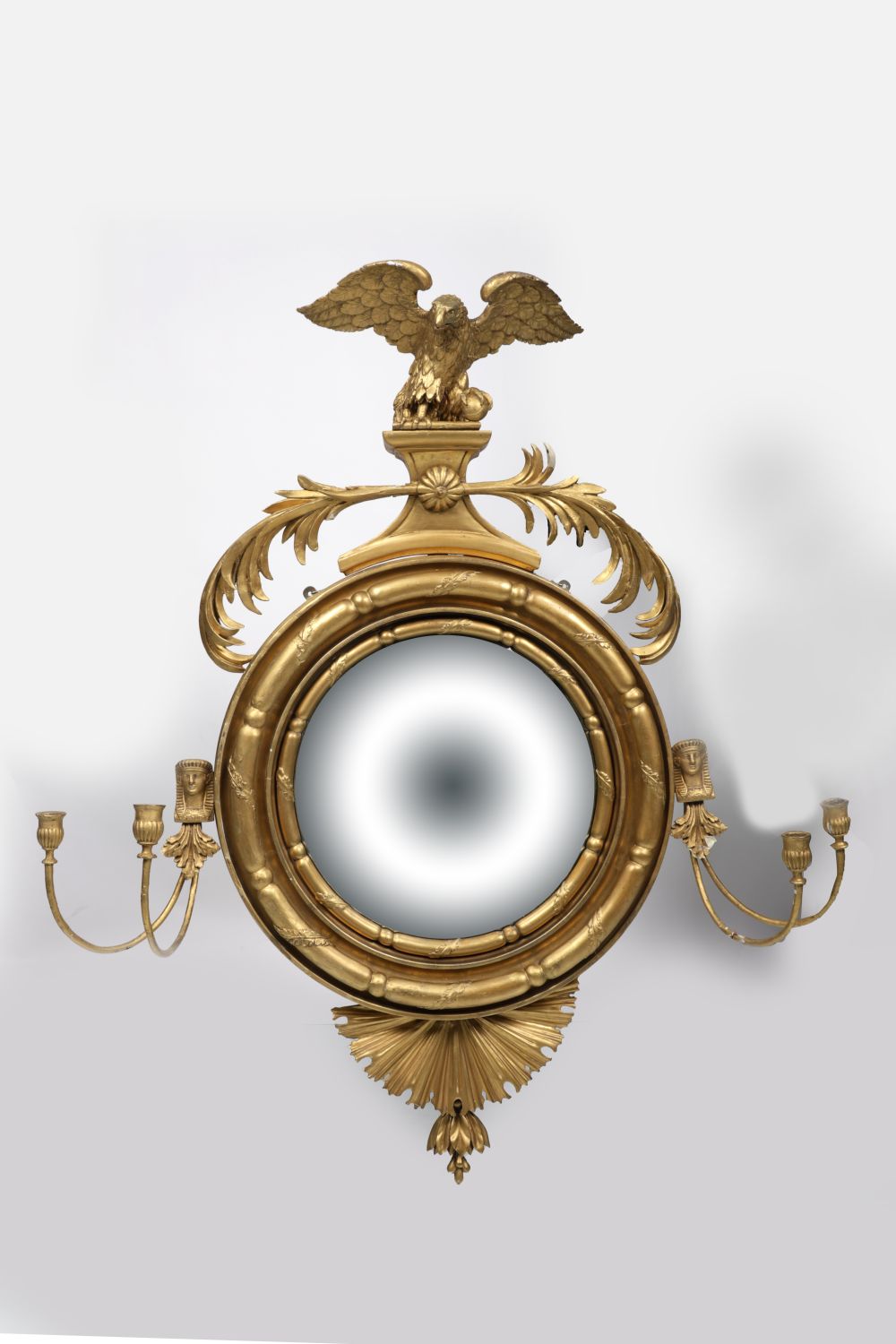 REGENCY GILT CONVEX MIRROR