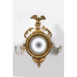 REGENCY GILT CONVEX MIRROR