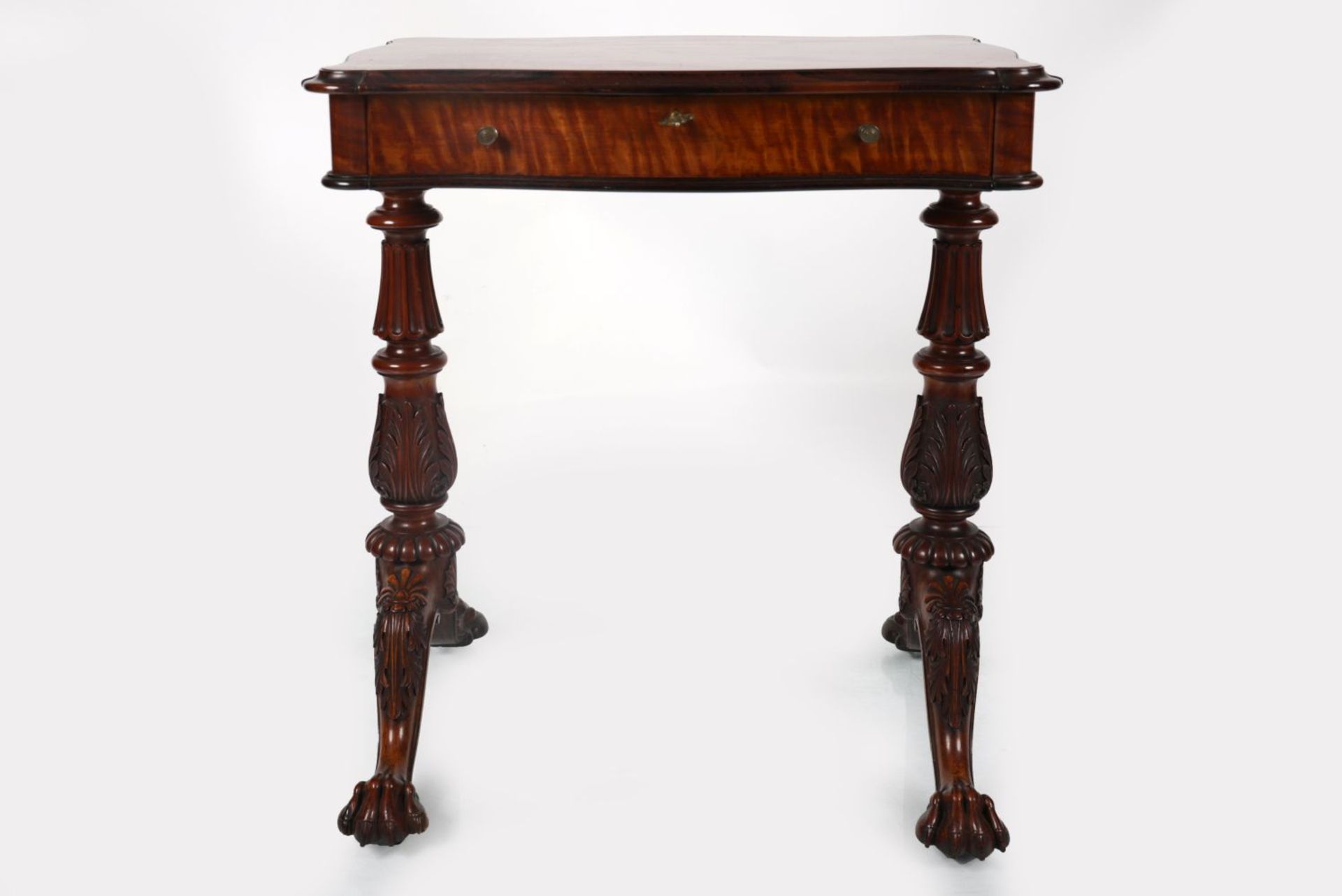 19TH-CENTURY MAHOGANY LAMP TABLE