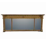 REGENCY GILT FRAMED OVERMANTEL MIRROR