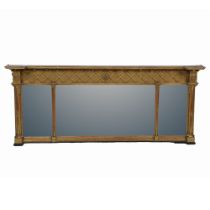 REGENCY GILT FRAMED OVERMANTEL MIRROR