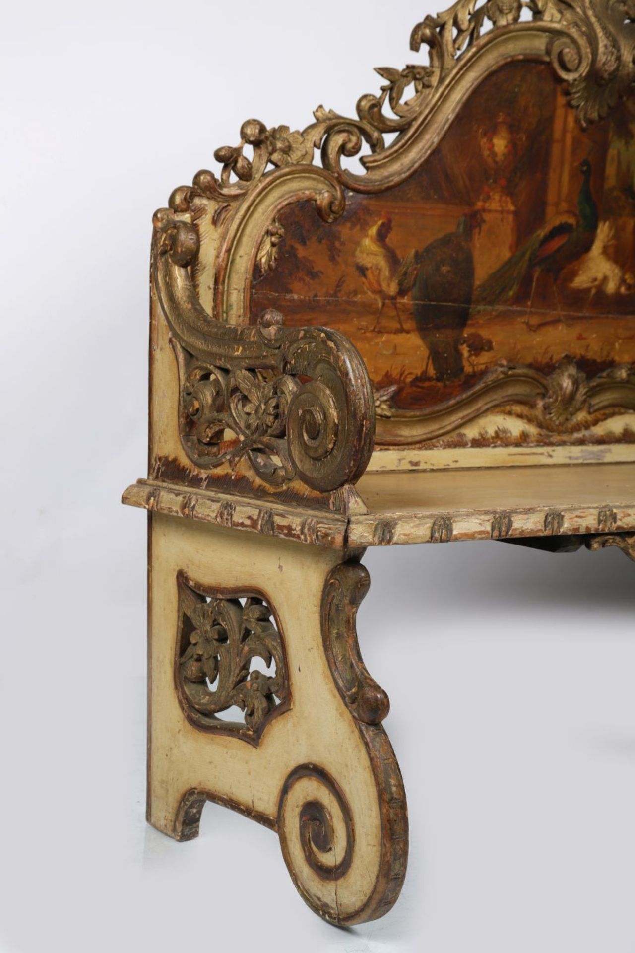 19TH-CENTURY CARVED GILTWOOD BENCH - Image 4 of 4