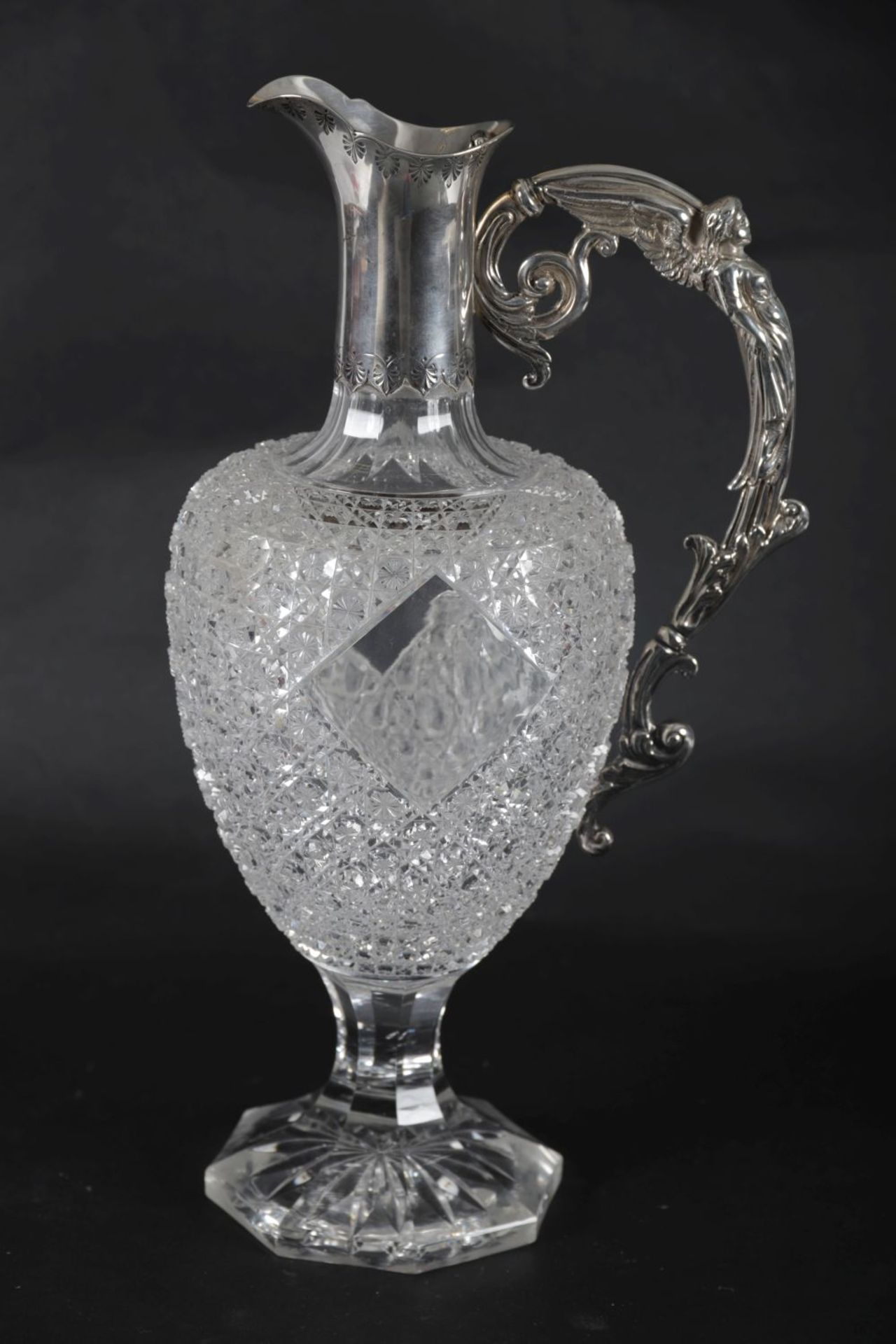 IMPORTANT SILVER AND CUT-GLASS CLARET JUG - Image 2 of 4