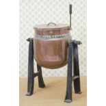 19TH-CENTURY LARGE COPPER SWING TUB