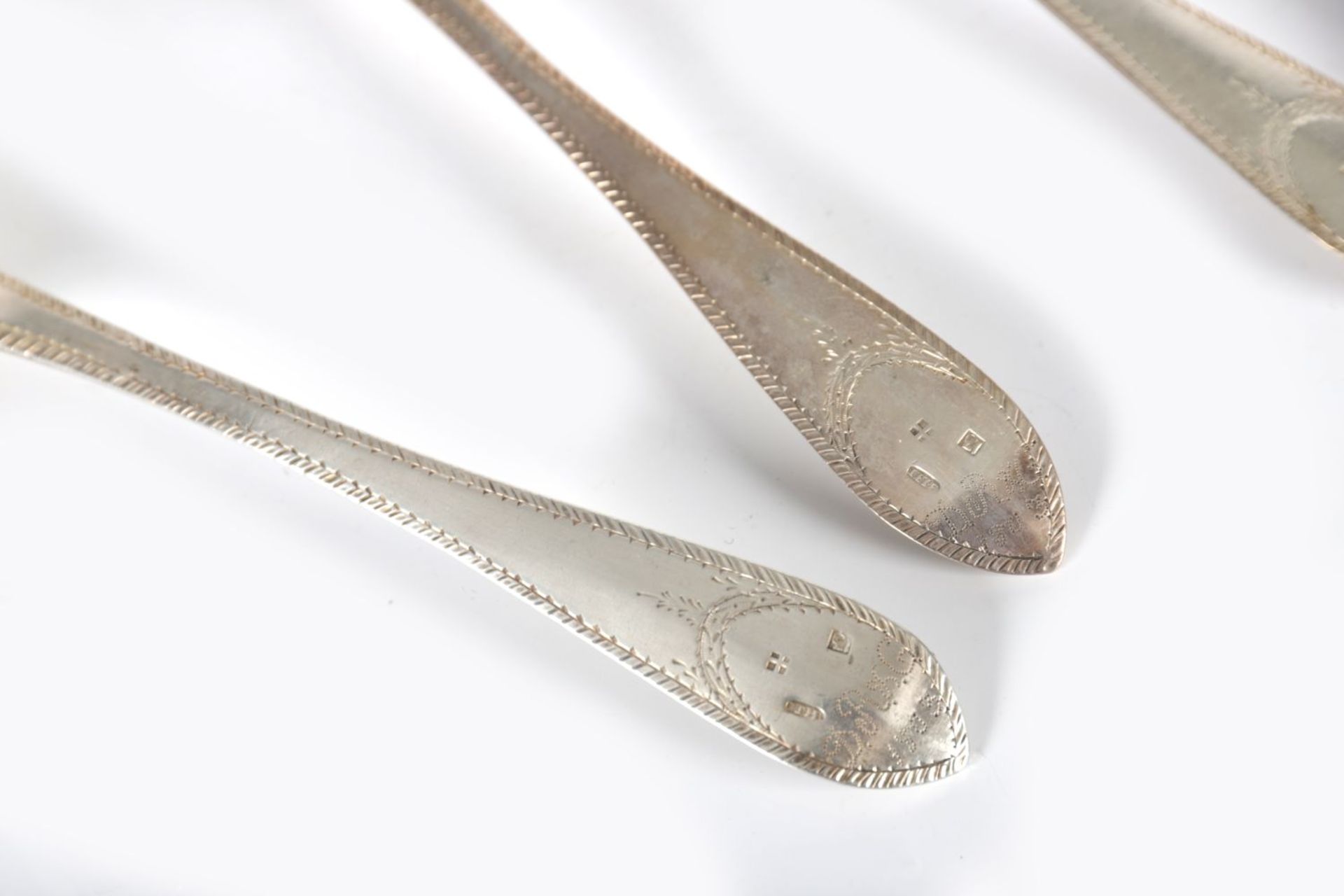 SET OF 4 18TH-CENTURY SILVER SERVING SPOONS - Image 3 of 3