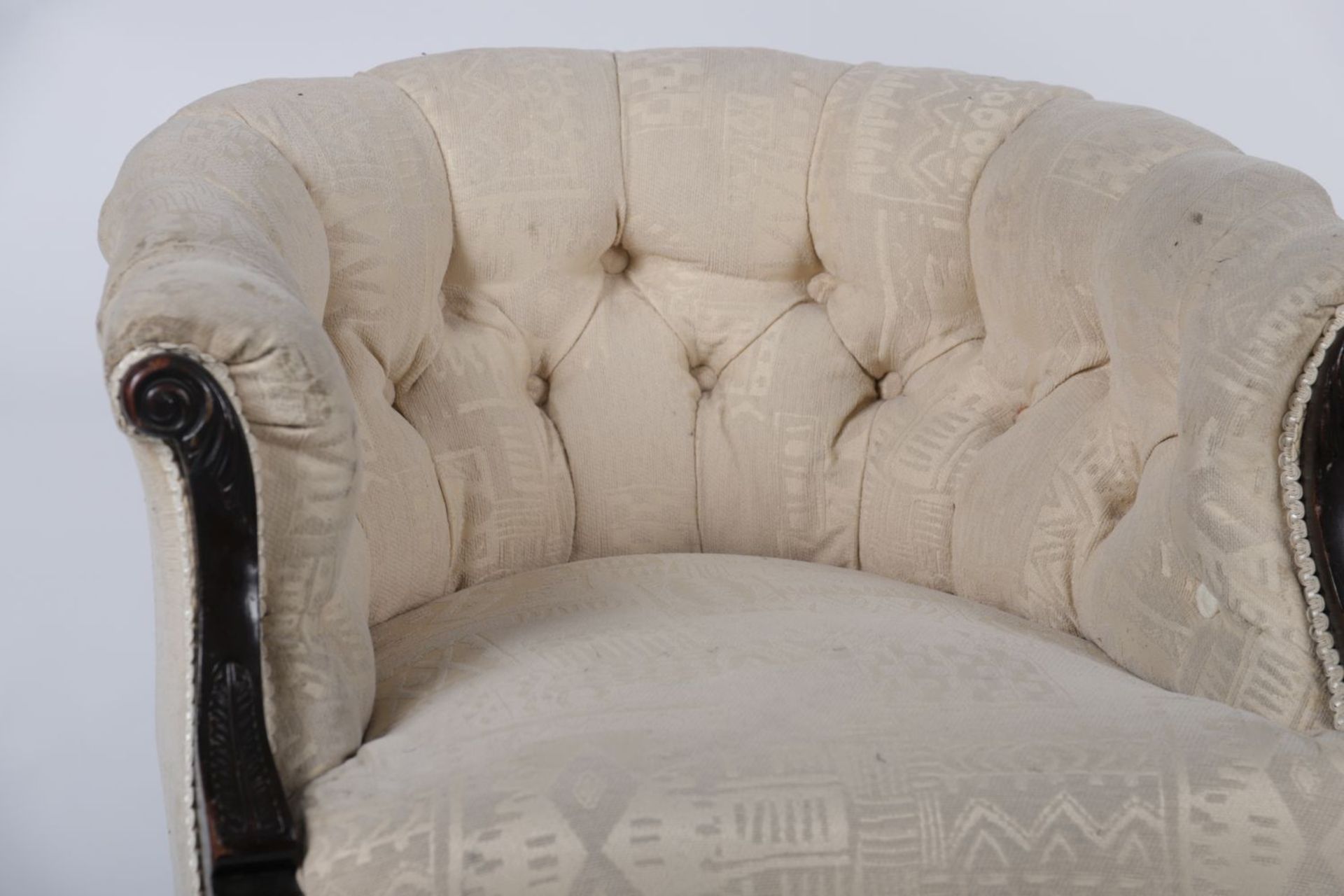 PAIR EDWARDIAN MAHOGANY TUB ARMCHAIRS - Image 3 of 3