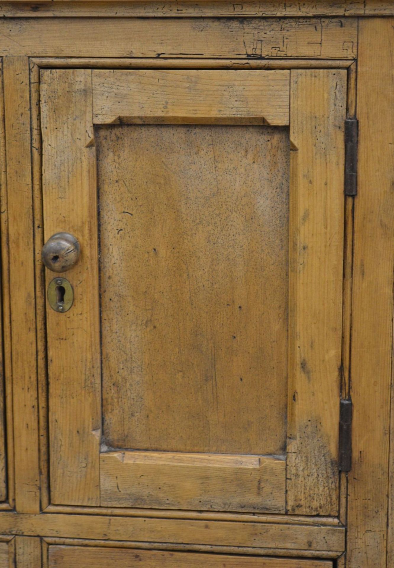 19TH-CENTURY IRISH PINE KITCHEN TWO-DOOR CUPBOARD - Image 4 of 4