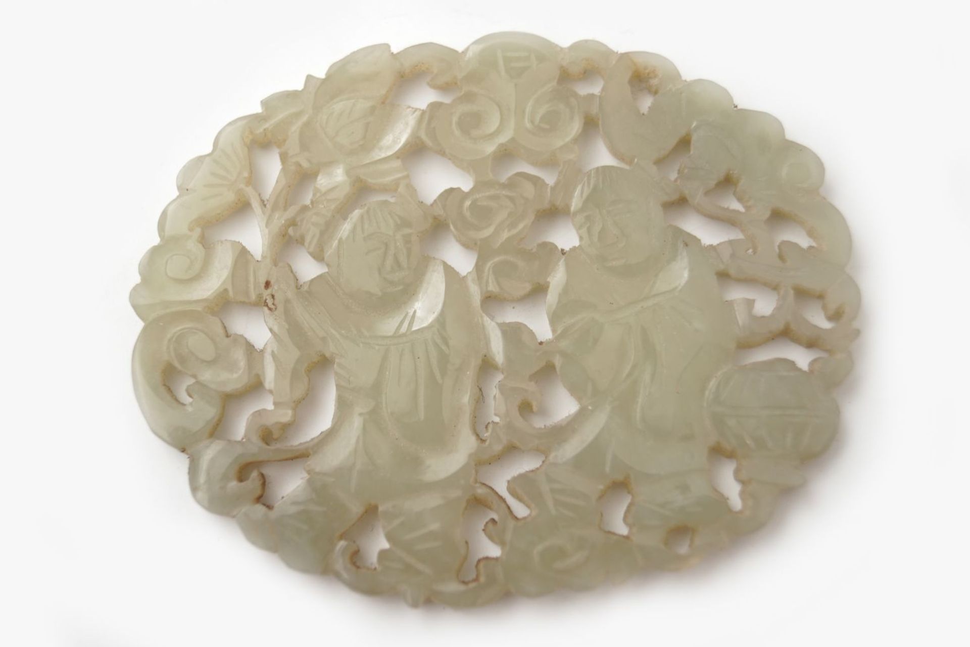 CHINESE QING WHITE JADE PLAQUE - Image 3 of 4