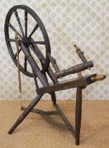 19TH-CENTURY IRISH SPINNING WHEEL