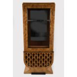 ART DECO STYLE WALNUT DISPLAY CABINET