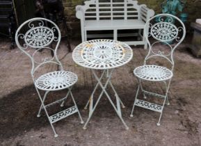 REGENCY STYLE METAL BISTRO SET