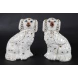 PAIR STAFFORDSHIRE DOGS