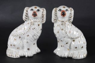 PAIR STAFFORDSHIRE DOGS