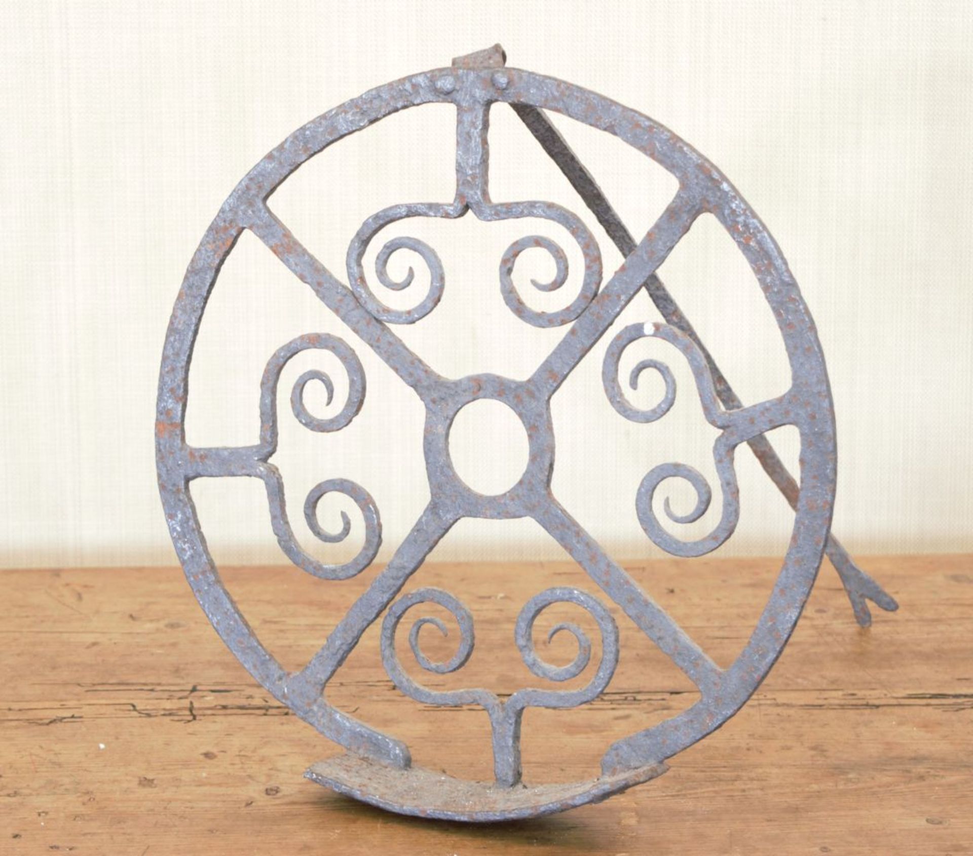 19TH-CENTURY FORGED IRON BREAD HARDENING STAND - Image 2 of 2