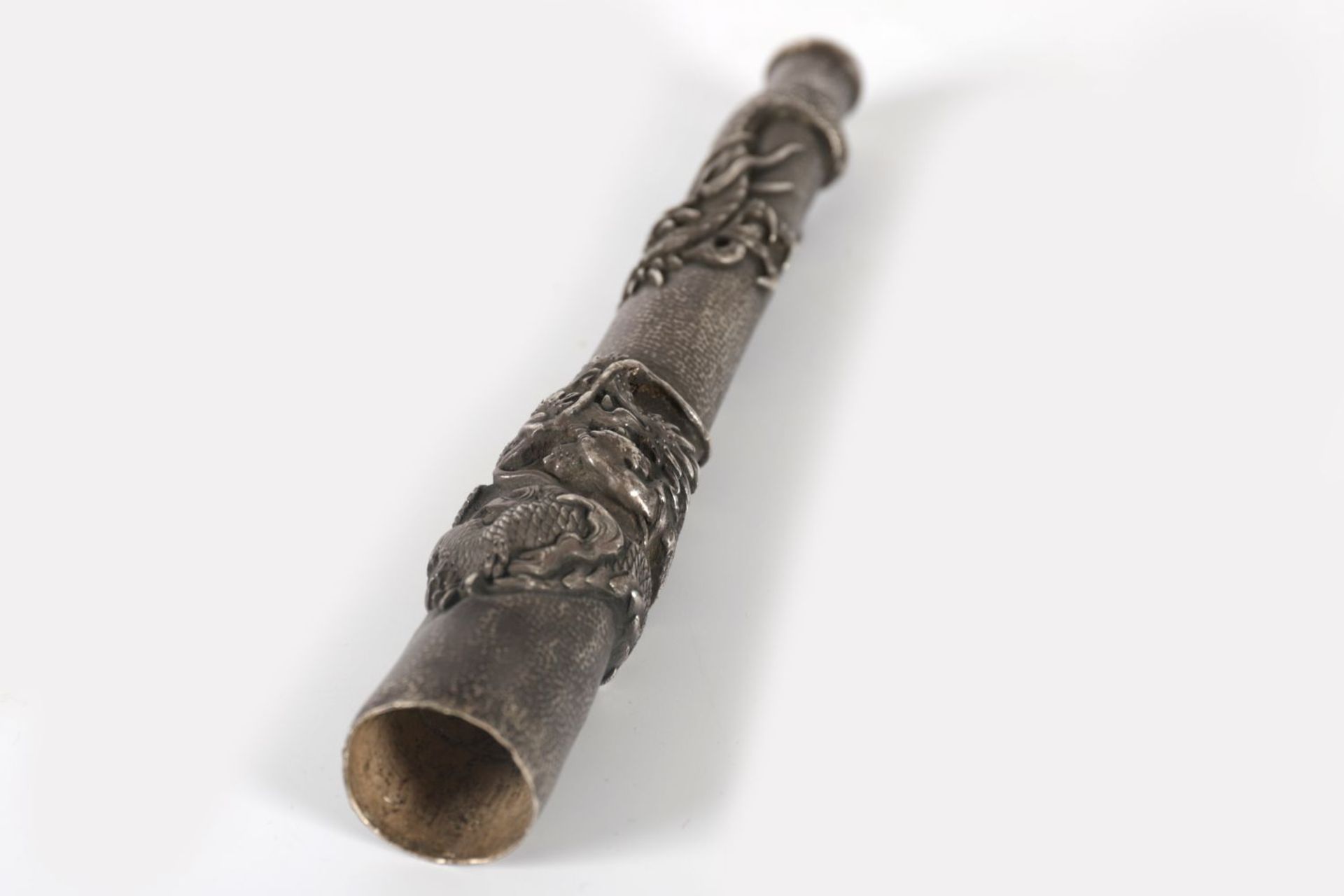 19TH-CENTURY CHINESE SILVER PARASOL HANDLE - Image 2 of 3
