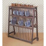 GEORGIAN PINE FLOOR STANDING PLATE RACK