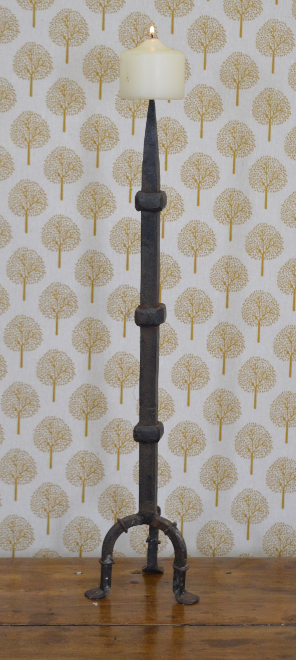 18TH-CENTURY IRON CANDLE SPIKE