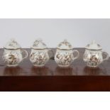 SET OF 4 VIENNA PORCELAIN CHOCOLATE CUPS