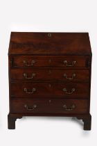 GEORGE III MAHOGANY WRITING BUREAU