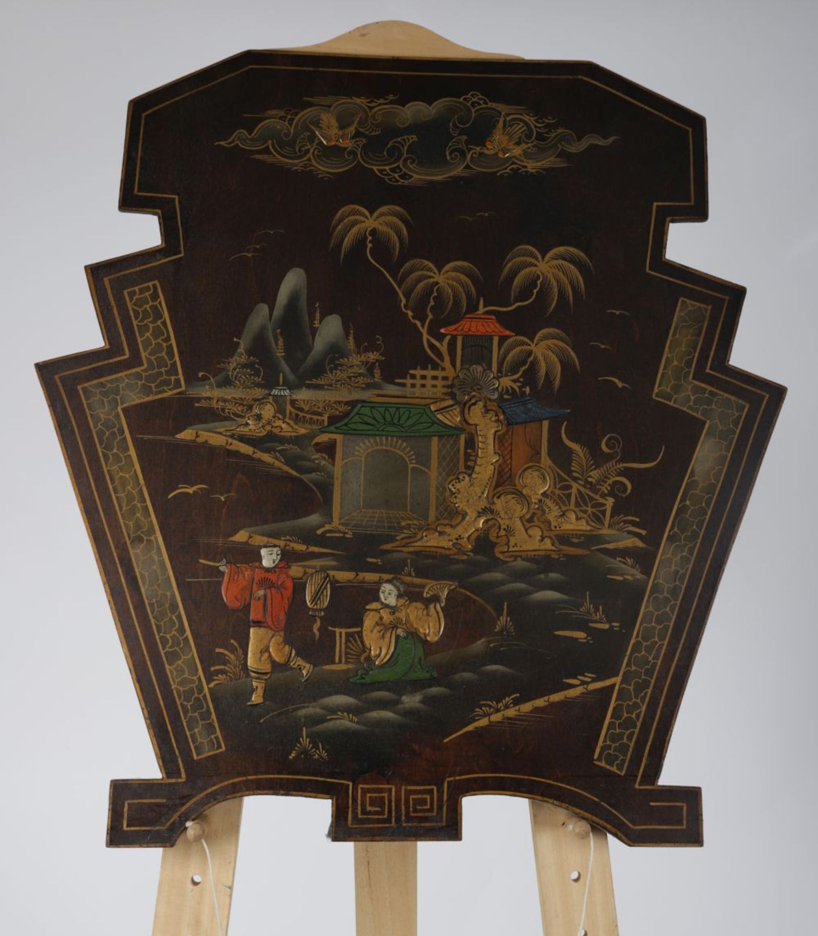 EDWARDIAN LACQUERED PLAQUE - Image 2 of 3