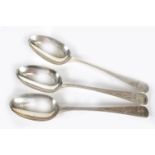 SET OF 3 SILVER SERVING SPOONS