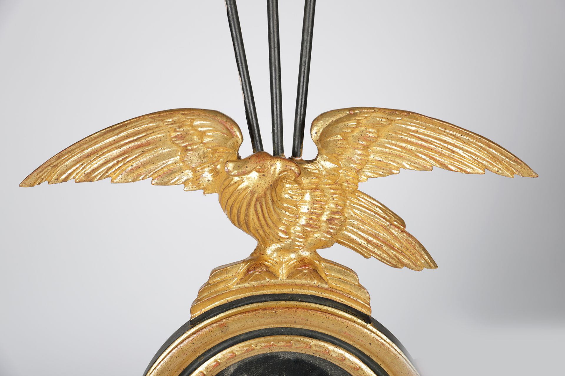 GILDED EBONY EAGLE SCONCE MIRROR - Image 2 of 3