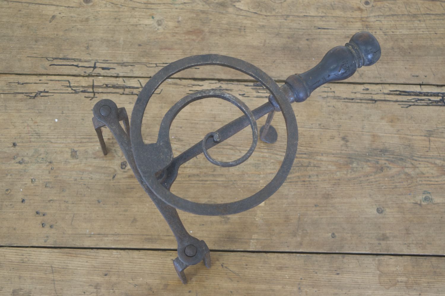 19TH-CENTURY IRON TRIVET STAND - Image 3 of 3