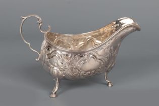 IRISH SILVER SAUCE BOAT