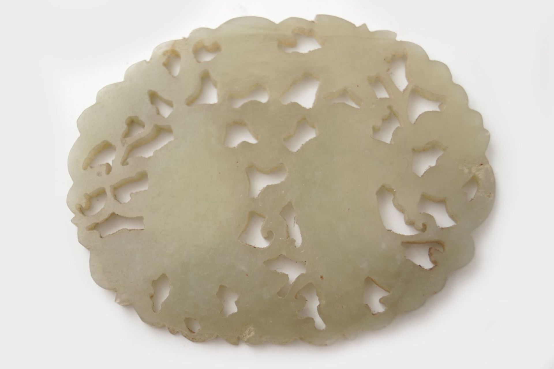 CHINESE QING WHITE JADE PLAQUE - Image 4 of 4